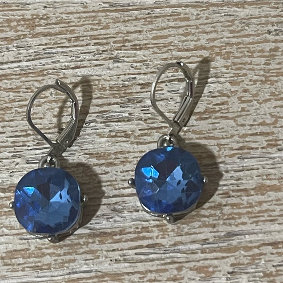 Elegant Blue Gemstone Earrings - Picture 4 of 6